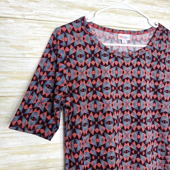 Lularoe NWT Julia Geometric Multicolored Midi Dress - Picture 2 of 6